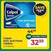 Dis-Chem Calpol Pain & Fever Tablets 24 Tablets offer
