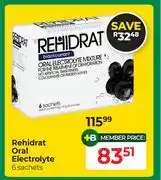 Dis-Chem Rehidrat Oral Electrolyte 6 Sahets offer