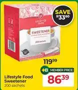 Dis-Chem Lifestyle Food Sweetener 200 Scahets offer