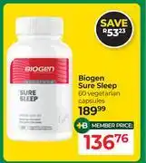 Dis-Chem Biogen Sure Sleep 60 Vegetarian Capsules offer
