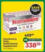 Dis-Chem Stamino Gro Daily Multivitamin Supplement 120 Tablets offer