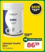 Dis-Chem Lifestyle Health Zinc 100 Tablets offer