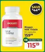 Dis-Chem Biogen Milk Thistle 60 Capsules offer
