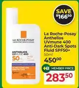 Dis-Chem La Roche Posay Anthelios UVmune 400 Anti Dark Spots Fluid SPF50+-50ml offer