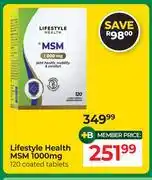 Dis-Chem Lifestyle Health MSM 1000mg 120 Coated Tablets offer