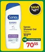 Dis-Chem Sanex Shower Gel-750ml offer