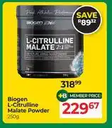 Dis-Chem Biogen L-Citrulline Malate Powder-250g offer