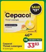 Dis-Chem Cepacol Throat Lozenges 8 Lozenges offer