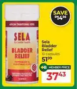 Dis-Chem Sela Bladder Relief 10 Capsules offer