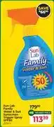 Dis-Chem Sun Lab Family Water & Sun Sunscreen Trigger Spray SPF50-250ml offer