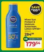 Dis-Chem Nivea Sun Protect & Moisture Sunscreen Lotion SPF50+-200ml offer