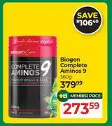 Dis-Chem Biogen Complete Aminos 9-360g offer