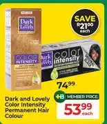 Dis-Chem Dark & Lovely Color Intensity Permanent Hair Colour-Each offer