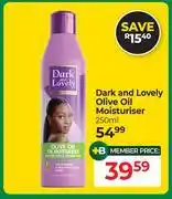 Dis-Chem Dark & Lovely Olive Oil Moisturiser-250ml offer