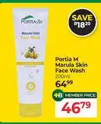 Dis-Chem Portia M Marula Skin Face Wash-200ml offer