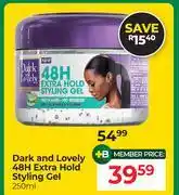 Dis-Chem Dark & Lovely 48H Extra Hold Styling Gel-250ml offer