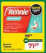Dis-Chem Rennie Tablets 48 Chewable Tablets offer