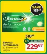 Dis-Chem Berocca Performance 30 Effervescent Tablets offer