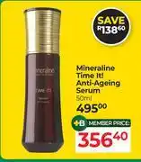 Dis-Chem Mineraline Time It Anti Ageing Serum-50ml offer