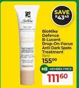 Dis-Chem Bio Nike Defence B-Lucent Drop On Focus Anti Dark Spots Treatment-15ml offer