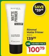 Dis-Chem Rimmel Matte Primer-30ml offer