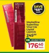 Dis-Chem Maybelline Super Stay Vinyl Ink Liquid Lipstick-Each offer