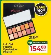 Dis-Chem L.A.Girl Fanatic Eyeshadow Palette-Each offer