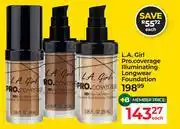 Dis-Chem L.A.Girl Pro.Coverage Illuminating Longwear Foundation-Each offer