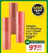 Dis-Chem Palladio I'm Blushing 2 In 1 Check & Lip Tint-Each offer