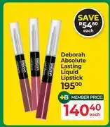 Dis-Chem Deborah Absolute Lasting Liquid Lipstick-Each offer