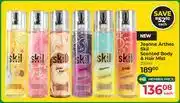 Dis-Chem Jeanne Arthes Skil Scented Body & Hair Mist-250ml Each offer