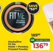 Dis-Chem Maybelline Fit Me Matte + Poreless Pressed Powder offer