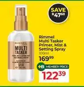 Dis-Chem Rimmel Multi Tasker Primer, Mist & Setting Spray-100ml offer
