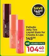 Dis-Chem Palladio Jelly Tint Liquid Stain For Cheeks & Lips-Each offer