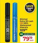Dis-Chem Rimmel Extra 3D Lash Or 100% Waterproof Mascara-Each offer