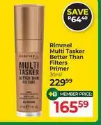 Dis-Chem Rimmel Multi Tasker Better Than Filters Primer-30ml offer