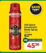 Dis-Chem Old Spice Deodorant Body Spray-150ml offer