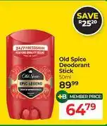 Dis-Chem Old Spice Deodorant Stick-50ml offer