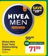 Dis-Chem Nivea Men Even Tone Moisturising Creme-150ml offer