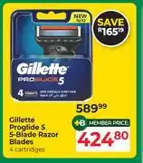 Dis-Chem Gillette Proglide 5 5-Blade Razor Blades 4 Cartridges offer
