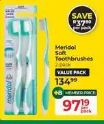 Dis-Chem Meridol Soft Toothbrushes 2 Pack-Per Pack offer
