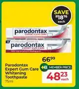 Dis-Chem Parodontax Expert Gum Care Whitening Toothpaste-75ml Each offer