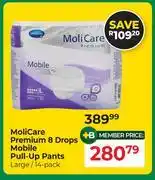 Dis-Chem Molicare Premium 8 Drops Mobile Pull Up Pants Large 14 Pack offer