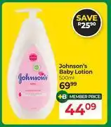 Dis-Chem Johnson's Baby Lotion-500ml offer