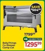 Dis-Chem Baby Things Co-Sleeper Camp Cot offer