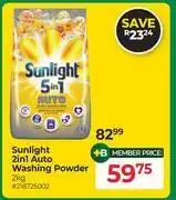 Dis-Chem Sunlight 2 In 1 Auto Washing Powder-2Kg offer