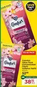 Dis-Chem Comfort Value Pack Concentrated Fabric Softener Refill-800ml Each offer