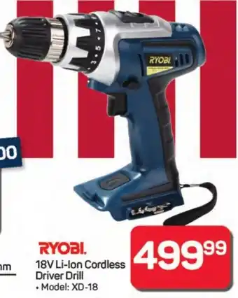 Pick n Pay Hypermarket RYOBI 18V Li-Ion Cordless Driver Drill offer
