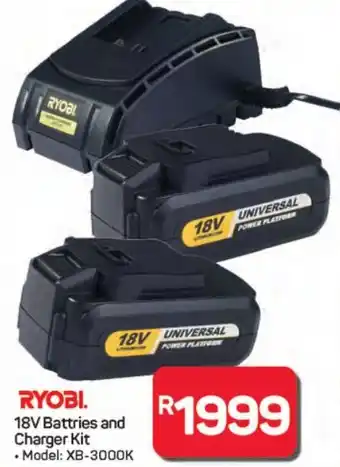 Pick n Pay Hypermarket RYOBI 18V Battries and Charger Kit offer