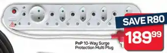 Pick n Pay Hypermarket PnP 10-Way Surge Protection Multi Plug offer